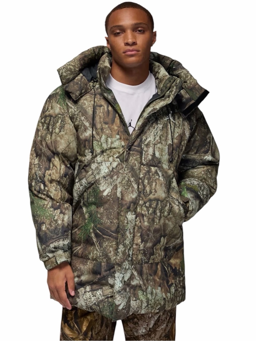 🦋Air Jordan Men’s Flight Therma-Fit Down Parka Real Tree Camo size-Large